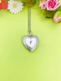 Best Christmas Gift Silver Heart Love Locket Necklace, Keepsake Photo Frame, Stainless Steel Locket Customized Gifts, D328