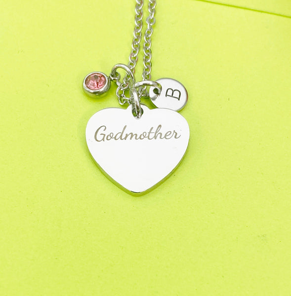 Best Christmas Gift for Godmother, Godmother Necklace, Godmother Jewelry, Personalized Customized Monogram Jewelry D331