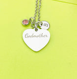 Best Christmas Gift for Godmother, Godmother Necklace, Godmother Jewelry, Personalized Customized Monogram Jewelry D331