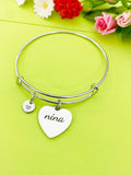 Best Christmas Gift for Nina, Stainless Steel Nina Bracelet, Nina Jewelry, Personalized Customized Monogram Jewelry, D333