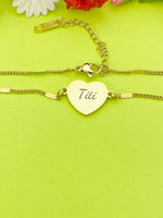 Best Christmas Gift for Titi, Gold Titi Bracelet, Stainless Steel Titi, Personalized Customized Monogram Jewelry, D335