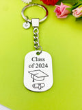 Class of 2024 Keychain, Best Graduation Gift for College, High School, Elementary School, Senior Graduation, Personalized D337