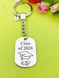 Class of 2024 Keychain, Best Graduation Gift for College, High School, Elementary School, Senior Graduation, Personalized D337