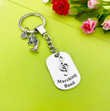 Marching Band French Horn Keychain, Best Christmas Gift for School Marching Band, Personalized Customized Jewelry, D338