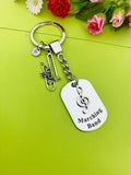 Trumpet Keychain, Music Instrument Best Christmas Gift for School Marching Band, Personalized Customized Jewelry, D342