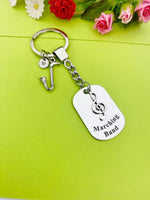 Bass Clarinet Keychain, Music Instrument Bass Clarinet Personalized Customized Jewelry, D344