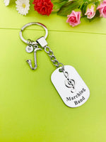 Bass Clarinet Keychain, Music Instrument Bass Clarinet Personalized Customized Jewelry, D344