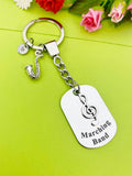 Best Christmas Gift for School Marching Band, Saxophone Keychain, Music Instrument Sax, Personalized Customized Jewelry, D345