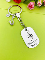 Best Christmas Gift for School Marching Band, Saxophone Keychain, Music Instrument Sax, Personalized Customized Jewelry, D345