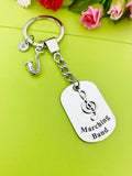 Best Christmas Gift for School Marching Band, Saxophone Keychain, Music Instrument Sax, Personalized Customized Jewelry, D345