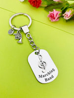 Marching Band French Horn Keychain, Best Christmas Gift for School Marching Band, Personalized Customized Jewelry, D346