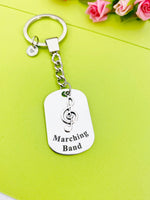 Best Christmas Gift for School Marching Band, Marching Band Keychain, Music Note Personalized Customized Jewelry, D347