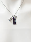 Cheerleader Megaphone Necklace, Initial Charm, Cheer Team Gift