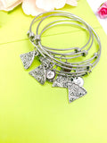 Pizza Slice Bracelet, Personalized Initial Charm, Best Friend Gift