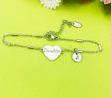 Daughter Bracelet, Stainless Steel Heart Bracelet, Daughter Jewelry, Personalized Gifts Best Christmas Gift for Daughter, D270