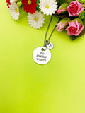 Silver No Matter Where Necklace Personalized Customized Monogram Jewelry, D352