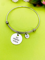 Silver No Matter When Bracelet Personalized Customized Monogram Jewelry, D357