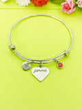 Stainless Steel Heart Jamma Bracelet, Best Jamma Jewelry, Best Christmas Gift for Jamma, D369