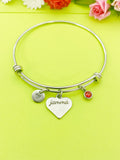 Stainless Steel Heart Jamma Bracelet, Best Jamma Jewelry, Best Christmas Gift for Jamma, D369