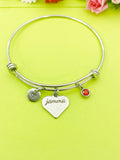 Stainless Steel Heart Jamma Bracelet, Best Jamma Jewelry, Best Christmas Gift for Jamma, D369