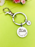 School Lunch Lady Keychain Personalized Customized Monogram Jewelry, D133C