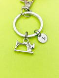 Best Christmas Gift Seamstress Dressmaker Tailor, Sewing Machine Keychain Personalized Customized Monogram Jewelry, N5396A