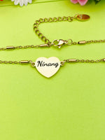 Best Christmas Gift for Ninang, Gold Ninang Bracelet, Ninang Jewelry, Ninang Gift, Personalized Customized Monogram D276A