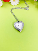 Best Christmas Gift Silver Heart Love Locket Necklace, Keepsake Photo Frame, Stainless Steel Locket Customized Gifts, D328