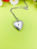 Best Christmas Gift Silver Heart Love Locket Necklace, Keepsake Photo Frame, Stainless Steel Locket Customized Gifts, D328