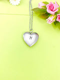 Best Christmas Gift Silver Heart Love Locket Necklace, Keepsake Photo Frame, Stainless Steel Locket Customized Gifts, D329