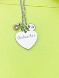 Best Christmas Gift for Godmother, Godmother Necklace, Godmother Jewelry, Personalized Customized Monogram Jewelry D331