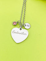 Best Christmas Gift for Godmother, Godmother Necklace, Godmother Jewelry, Personalized Customized Monogram Jewelry D331