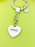 Best Christmas Gift for Nina, Stainless Steel Nina Keychain, Nina Jewelry Personalized Customized Monogram Jewelry, D332