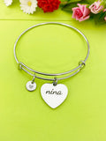 Best Christmas Gift for Nina, Stainless Steel Nina Bracelet, Nina Jewelry, Personalized Customized Monogram Jewelry, D333