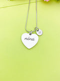 Christmas Gift for Nina, Stainless Steel Nina Necklace, Nina Jewelry, Personalized Customized Monogram Jewelry, D334