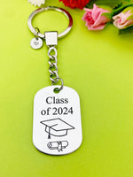 Class of 2024 Keychain, Best Graduation Gift for College, High School, Elementary School, Senior Graduation, Personalized D337