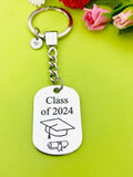 Class of 2024 Keychain, Best Graduation Gift for College, High School, Elementary School, Senior Graduation, Personalized D337