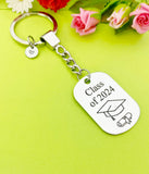 Class of 2024 Keychain, Best Graduation Gift for College, High School, Elementary School, Senior Graduation, Personalized D337