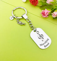 Trumpet Keychain, Music Instrument, Best Christmas Gift for School Marching Band, Personalized Customized Jewelry, D341