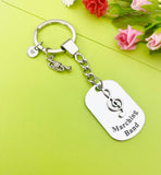 Trumpet Keychain, Music Instrument, Best Christmas Gift for School Marching Band, Personalized Customized Jewelry, D341