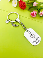 Trumpet Keychain, Music Instrument, Best Christmas Gift for School Marching Band, Personalized Customized Jewelry, D341