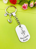 Best Christmas Gift for School Marching Band, Saxophone Keychain, Music Instrument Sax, Personalized Customized Jewelry, D345