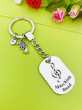 Marching Band French Horn Keychain, Best Christmas Gift for School Marching Band, Personalized Customized Jewelry, D346