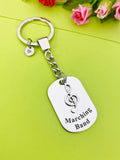 Best Christmas Gift for School Marching Band, Marching Band Keychain, Music Note Personalized Customized Jewelry, D347