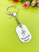 Best Christmas Gift for School Marching Band, Marching Band Keychain, Music Note Personalized Customized Jewelry, D347