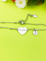 Daughter Bracelet, Stainless Steel Heart Bracelet, Daughter Jewelry, Personalized Gifts Best Christmas Gift for Daughter, D270