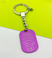 Class of 2023 Graduation Keychain Personalized Customized Monogram Jewelry, D367