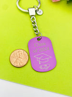 Class of 2023 Graduation Keychain Personalized Customized Monogram Jewelry, D367