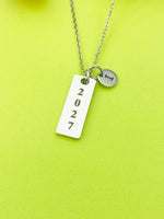 Anniversary Gift Necklace Personalized Customized Monogram Jewelry, D368