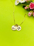 Football Fan Necklace, Gold or Silver Option Personalized Customized Monogram Made to Order Jewelry, D372